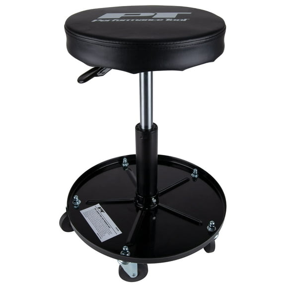 PERFORMANCE TOOL W85008 Wilmar Professional Hydraulic Pneumatic Black Shop Seat