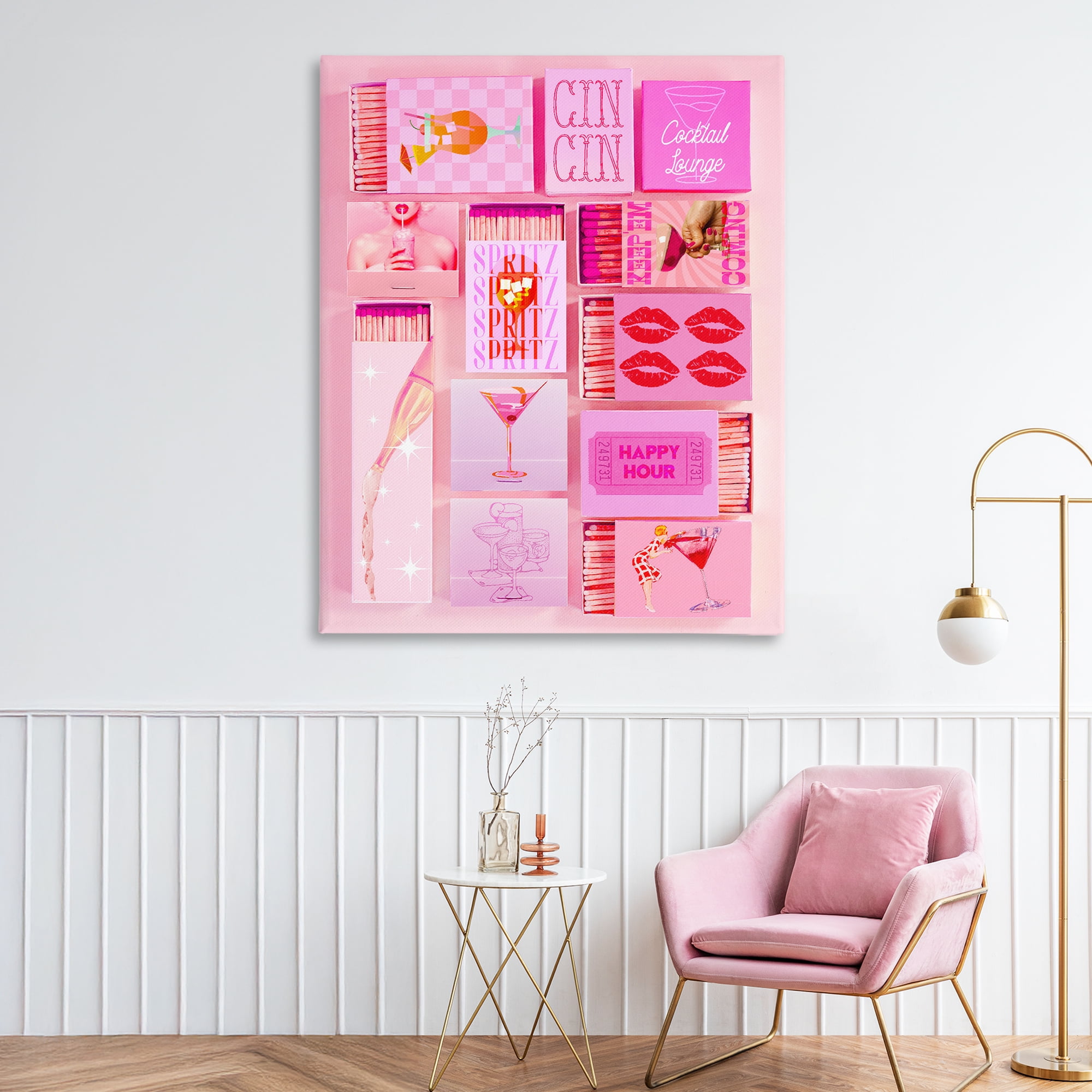 Feminine Glam Matches Canvas Wall Art, design by Lil' Rue