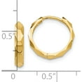 thumbnail image 4 of 10K Yellow Gold Diamond-Cut Hoop Earrings (Width 14) (Length 14) - Jbsp, 4 of 5