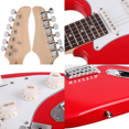 thumbnail image 6 of Right Handed Electric Guitar with Basswood Body and Rosewood Fingerboard, Carry Bag and Accessories Pack (Red), 6 of 8