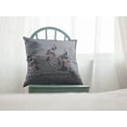 thumbnail image 2 of 16â€ Gray Black Boho Bird Indoor Outdoor Zippered Throw Pillow, 2 of 4