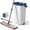 Mop and Bucket Set with 4 Pads, variant on Large Mop and Bucket with Wringer Set for Home, Hands Free Flat Floor Mop and Bucket System with 4 Washable Microfiber Pads, Wet and Dry Use, Mops for Floor Cleaning, Two Bucket Mop System