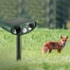 thumbnail image 5 of Dispositivo repelente de animales solares 26 pies Rango ultrasónico Repeller de animales Cats Dogs Dosto con sensor de movimiento para la protección de la granja, 5 of 9