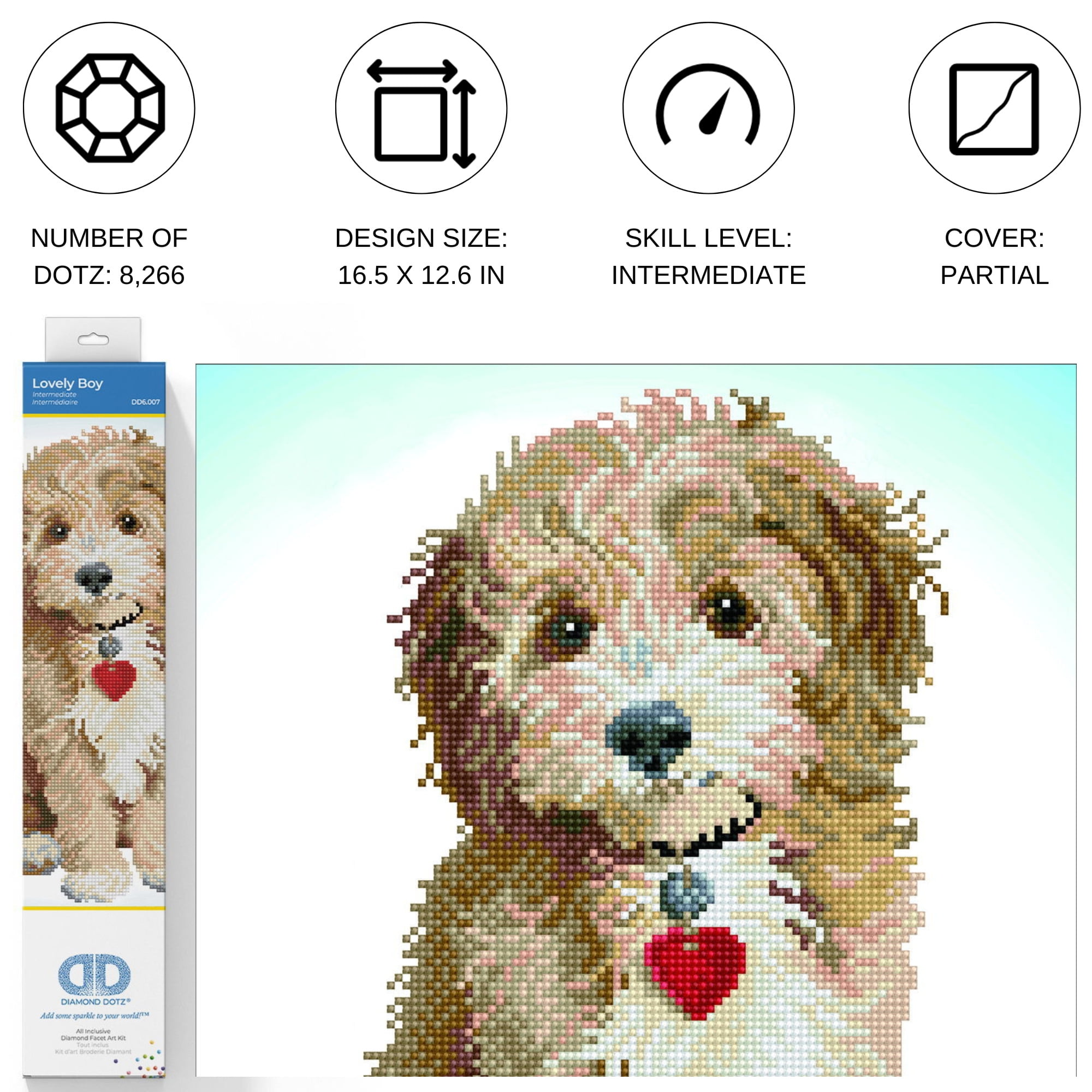 DIAMOND DOTZ® Lovely Boy Diamond Painting Kit - 16" x 13"