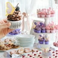 thumbnail image 5 of 50 Uds mariposa Cupcake cumpleaños boda fiesta pastel pared mariposas decoraciones tamaño mixto, 5 of 5