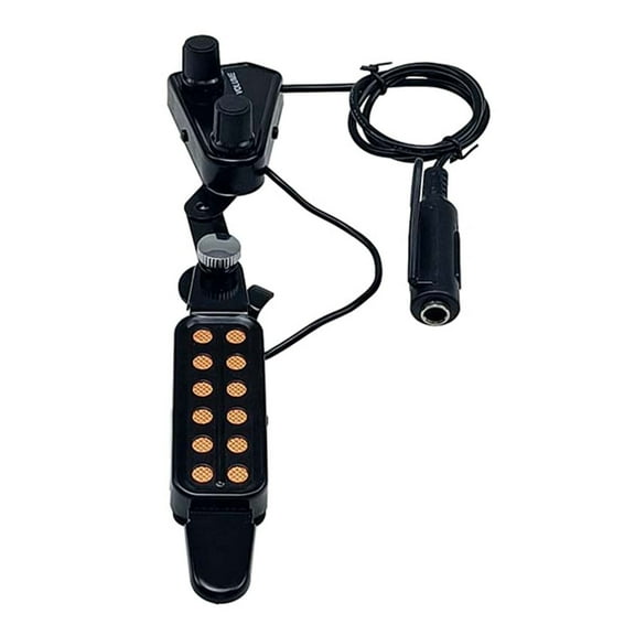 SIEYIO 12 Hole Acoustic Guitar Sound Pickup With Volumes Tone Tuner Magnetic Transducer Guitar Sound Hole Pickup Guitar Pickup