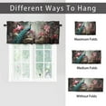 thumbnail image 6 of Peacock Curtain Valances Elegant Animal Flower Classic Retro Asian Art Window Treatment for Living Room Bedroom Bathroom 54 by 18 in, 1 Panel, 6 of 6