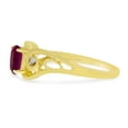 thumbnail image 4 of 10k Yellow Gold Oval Ruby And Diamond Ring, 4 of 6