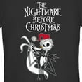 thumbnail image 2 of Junior's The Nightmare Before Christmas Jack Skellington Santa Hat Logo Graphic Tee Black 2X Large, 2 of 3