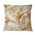 thumbnail image 3 of Designart "Opulent White Gold Damask" Damask Printed Throw Pillow, 3 of 5