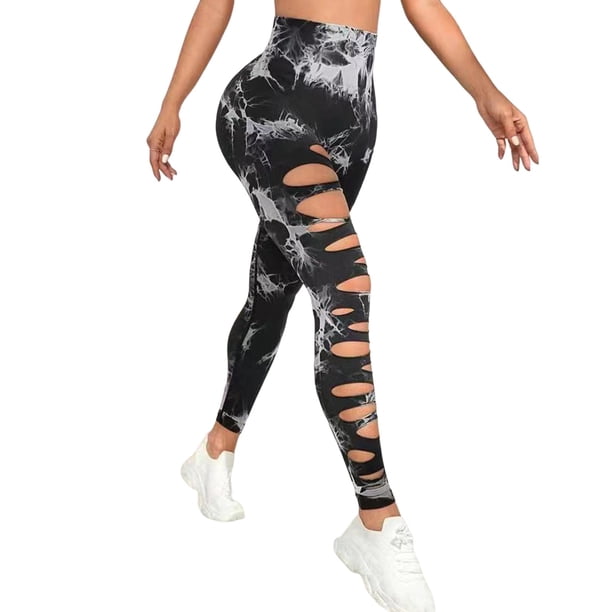 Gibobby Pantalones de yoga Pantalones de fitness ajustados de cintura alta para mujer(Gris, S)