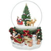 "7"" Rotating Santa on Reindeer Sleigh by Christmas Tree Music Globe"