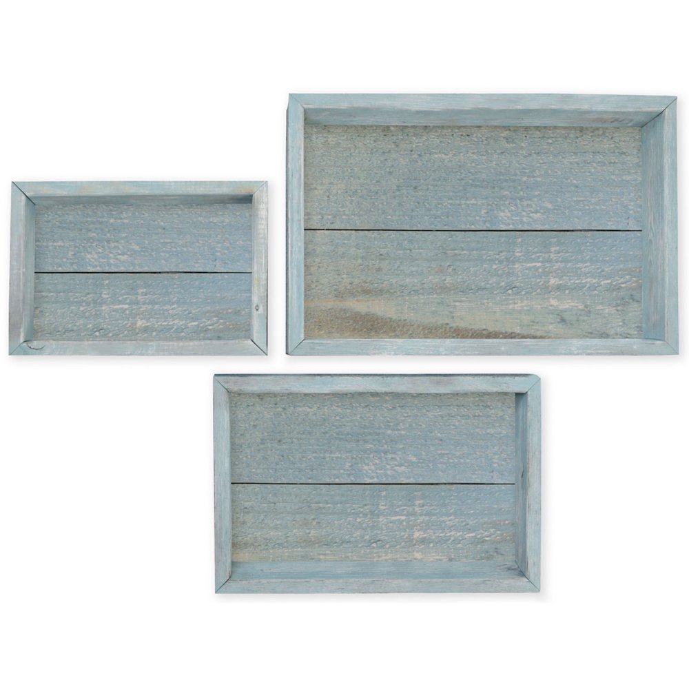 Set of 3, Rectangle, Closed Back, Vintage Farmhouse Shadow Box Shelves