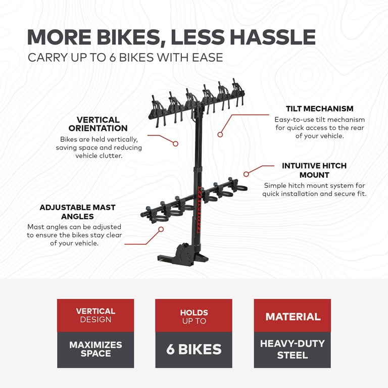 Yakima HangOver Vertical Steel Mountain Bike Hitch Rack, Bikes