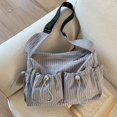 thumbnail image 3 of gcong Stylish Plaid Shoulder Bag Large Capacity Textured Crossbody Purse For Autumn Winter Daily Fashion Tote, 3 of 4
