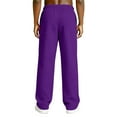 thumbnail image 5 of Dresfit Mens Baggy Pants Wide Leg Lounge Sweatpants Spring Textured Waffle Knit Drawstring Joggers Sumemr Big and Tall Loose Relaxed Fit Trousers with Pockets Purple 2XL, 5 of 8