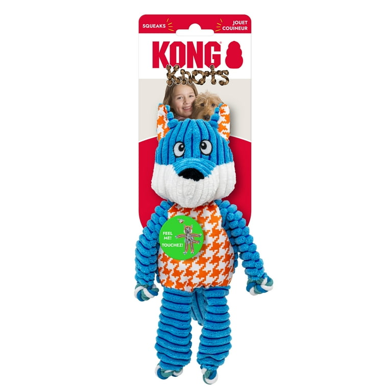 KONG® Floppy Knots Squeaker Dog Toy, Fox, Medium/Large - Walmart.com