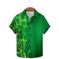 thumbnail image 2 of CHUMUD Mens St. Patrick's Day Shirt Hawaiian Shirts Clover Printed Short Sleeve Beach Top Summer Casual (Avail for Plus Size), 2 of 5