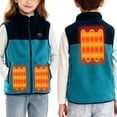 thumbnail image 2 of BFHHYA Fleece Heated Vest for Boys Girls 3 Heating Zones Jacket Lightweight USB Electric Heated Coat Winter Warm Outerwear, 2 of 9