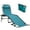 Cyan, variant on FUNDANGO 5-Fold Folding Chaise Lounge Chair, Reclining Design with Pillow, Ideal for Outdoor Beach Reclining, Black