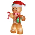 thumbnail image 2 of 8ft Outdoor Christmas Decorations with LED Lights, Christmas Inflatable Gingerbread Man Holding A Gift, Christmas Blow Up Yard Decorations, Inflatable Christmas Decorations for Yard Lawn, 2 of 9