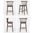 thumbnail image 4 of EYYTHUNG Farmhouse Bar Stools Set of 4, Ergonomic Curved Back and Stain Resistant, Brown, 4 of 7