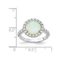 thumbnail image 4 of Lab-Created Opal Ring in Sterling Silver with Cubic Zirconia (CZ), 4 of 4
