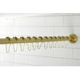 thumbnail image 3 of Kingston Brass SRK607 72 in. Edenscape Adjustable Shower Curtain Rod with Rings, Brushed Brass, 3 of 4
