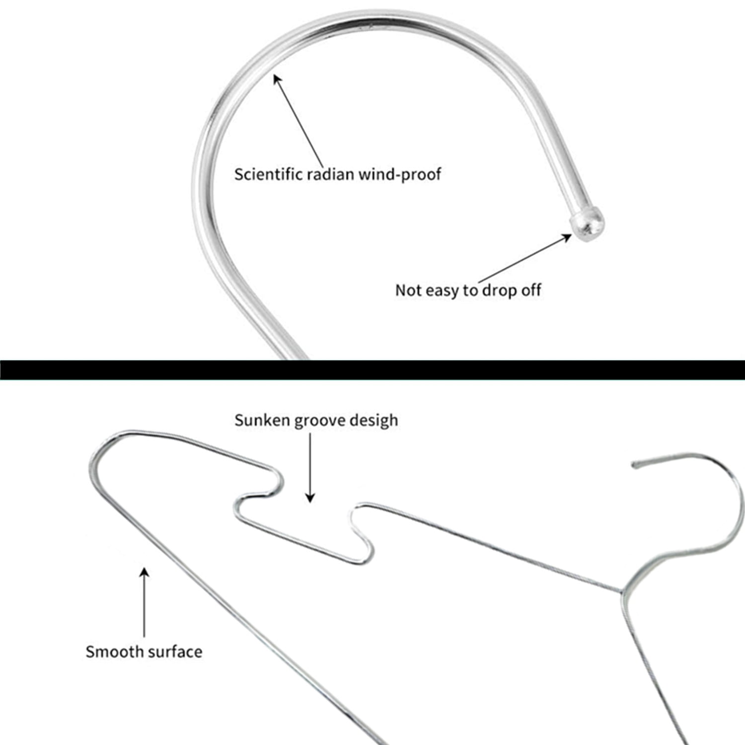 40 Pcs of Stainless Steel Wire Coat Hangers, Strong Heavy Duty Hangers for Clothing, Coats, Shirts, Jackets, Suits, Garments, Lingerie, Dresses, Pants, Jerseys
