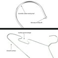 thumbnail image 3 of 50 Pcs of Stainless Steel Wire Coat Hangers, Strong Heavy Duty Hangers for Clothing, Coats, Shirts, Jackets, Suits, Garments, Lingerie, Dresses, Pants, Jerseys, 3 of 5