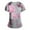 Light Gray, variant on LHVUOA Breast Cancer Scrub Tops Women Pink Ribbon Shirt Breast Cancer Awareness Support Nursing Uniforms Workwear