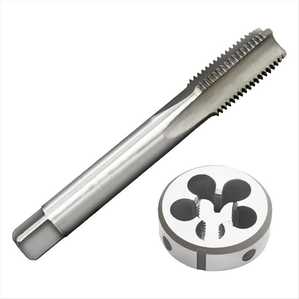 Juego de Machos y Matrices Métricos M14 X 1,5 Mm, Juego de Machos de Roscar para Máquina de Acero de Alta Velocidad, Machos de Roscar y Matrices de Rosca Redonda