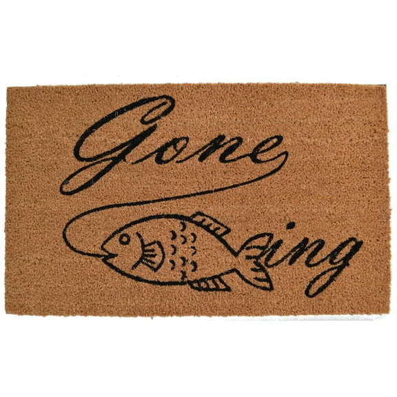 Imports Décor Gone Fishing Doormat in Coir/PVC Material