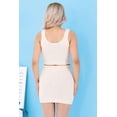 thumbnail image 2 of Plain Ribbed Cropped Tank Top, 2 of 7