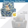 thumbnail image 5 of Renewold Hawaii Palm Tree Reclining Sofa Cover Heavy Duty Blue Green Couch Protector 4 Pieces Recliner Cover Machine Washable Lazy Boy Recliner Chair Slipcover for Pets, Dogs, Cats, 5 of 8