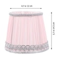 thumbnail image 2 of HEALEEP Abat-Jour Rétro en Chiffon Bordure Argentée Éclairage Diffusif Chambre 1 Pce, 2 of 8
