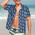 thumbnail image 5 of Lsque Cute Popcorn pattern Hawaiian Shirt for Men, Unisex Summer Beach Casual Short Sleeve Button Down Shirts-Small, 5 of 9