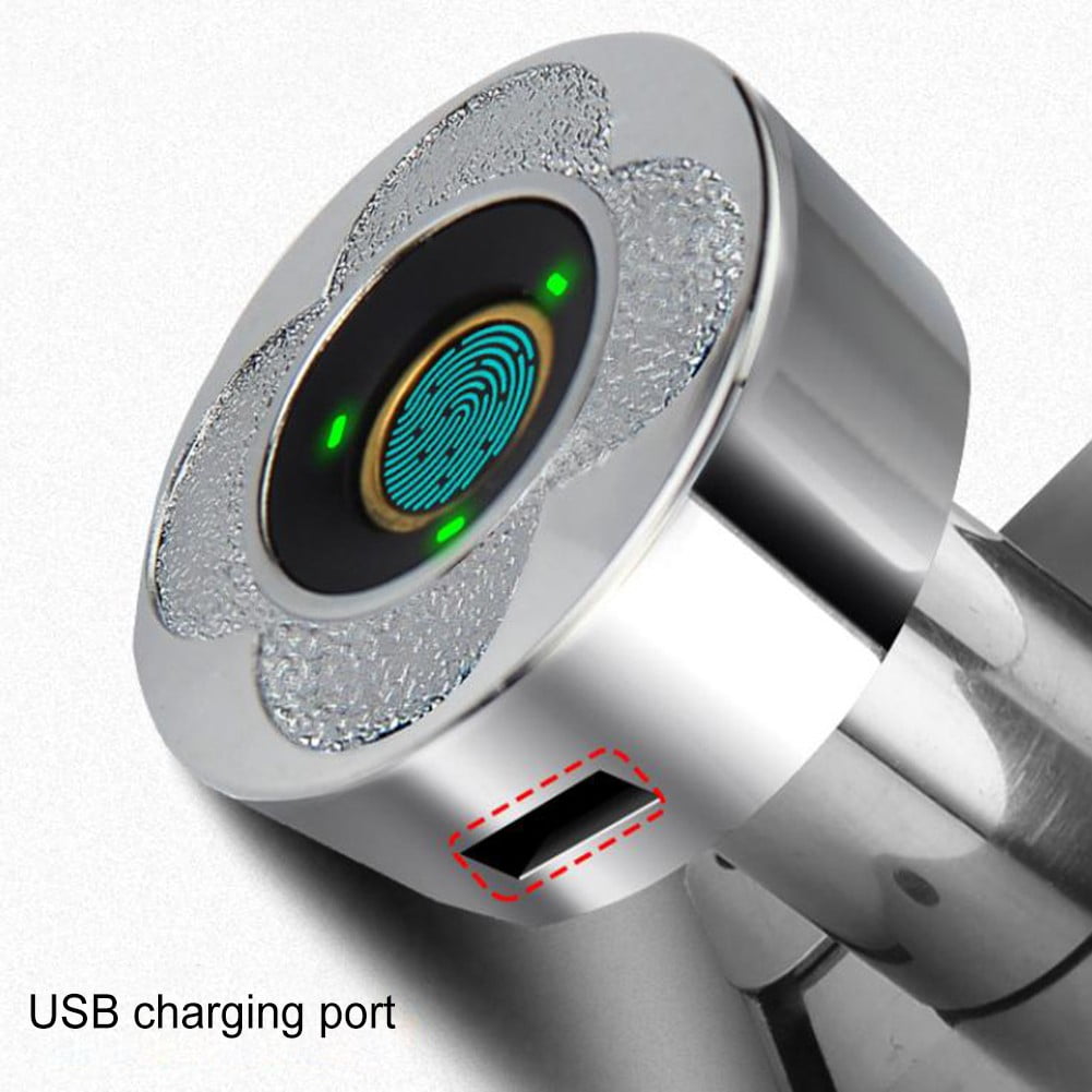 Whatever You Like-Smart Fingerprint Drawer Lock, Rechargeable Cabinet Lock with 360° Biometric Access, 20 Fingerprint Capacity, Aluminum Alloy, USB Charging, 180-Day Battery Life"}
