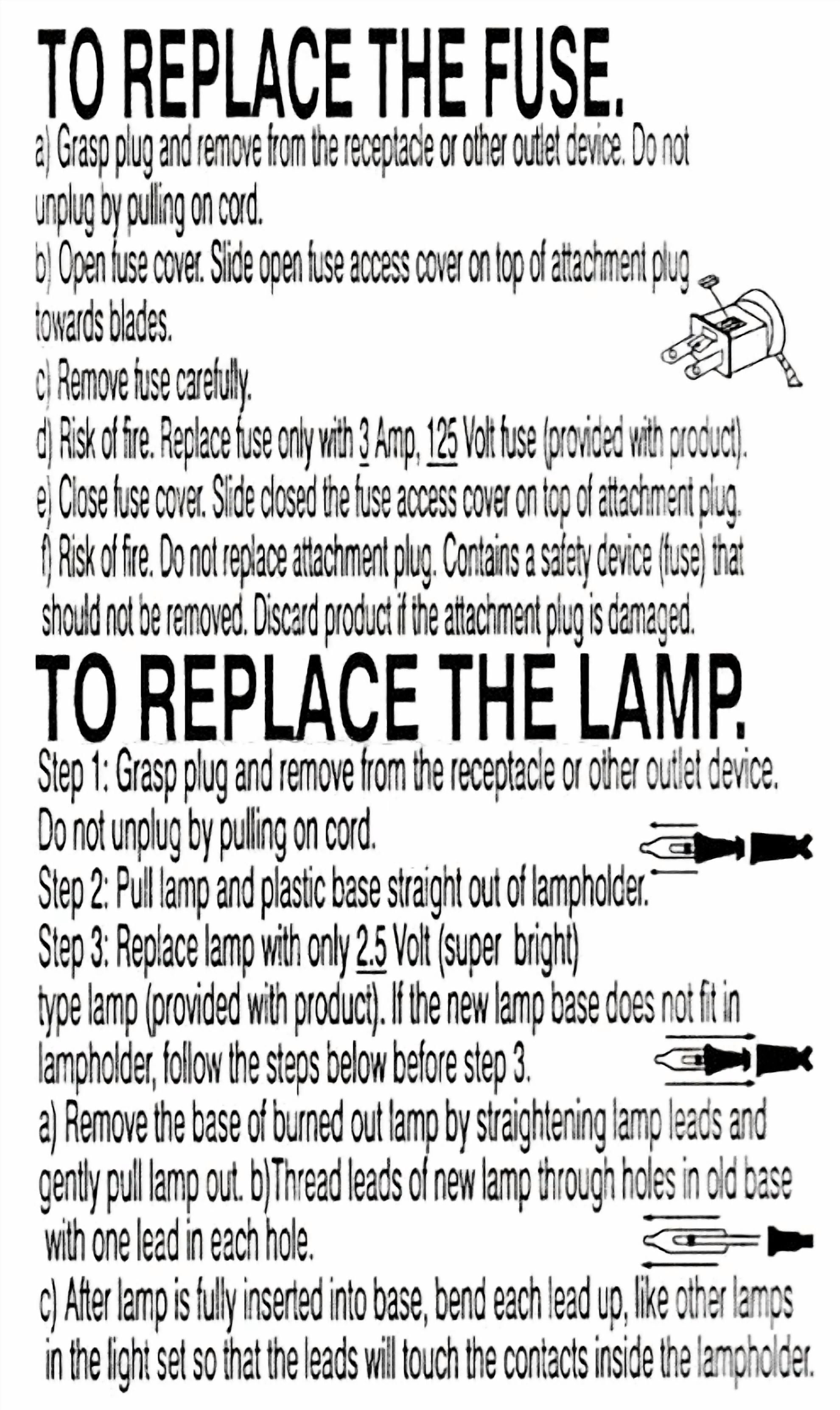 11 Red/Orange Mini Bulbs 2.5/3.5-V And 2 Fuses For Incandescent Christmas Lights