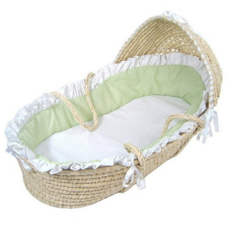 Badger Basket Hooded Moses Basket with Ruffles