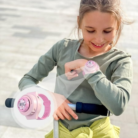 

Three In One Watch Timing Fan Student Multi Functional Portable Portable Small Fan Pink