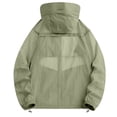 thumbnail image 3 of Mens Windbreaker - Lightweight Summer Adventure Clothing Mens Rain Jacket for Running Cycling Hiking with Hood Big and Tall Size XS-3XL Green, 3 of 8