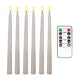 thumbnail image 1 of Velas cónicas parpadeantes sin llama LED 6x11 pulgadas perfecl luz de Control remoto para el hogar amarillo, 1 of 5