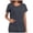 Gray, variant on LYMAYTER Women Medical Scrub Tops for S-3XL Comfy Ventilate T-Shirt Square Neckline Medical Workwear Tops