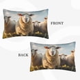 thumbnail image 2 of Balery Cute Prairie Sheep Herd Bedding Queen Pillow Cases - Envelope Closure - Soft Brushed Microfiber Fabric - Shrinkage and Fade Resistant Pillow Cases-16"x24", 2 of 6