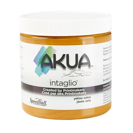 UPC: 0893419000378 | Speedball Akua Intaglio Ink  Yellow Ochre  8 oz.