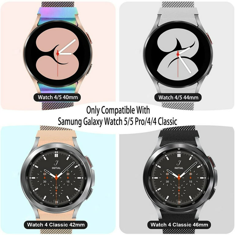  Galaxy Watch 6 Classic Bands No Gap Compatible with Samsung  Galaxy Watch 6 Classic 47mm Band, Solid Stainless Steel Band for Galaxy  Watch 5 Pro 45mm/Galaxy Watch Classic 4 46mm 42mm