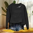 thumbnail image 6 of YueHuiYing Women's Valentine's Day Printed Long-Sleeve Crewneck Fashion Casual Hoodless Sweatshirt Top, 6 of 6