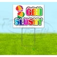 thumbnail image 1 of Rainbow Snow Caps Cbd Slushy (18" X 24") Yard Sign, Includes Metal Step Stake, 1 of 6