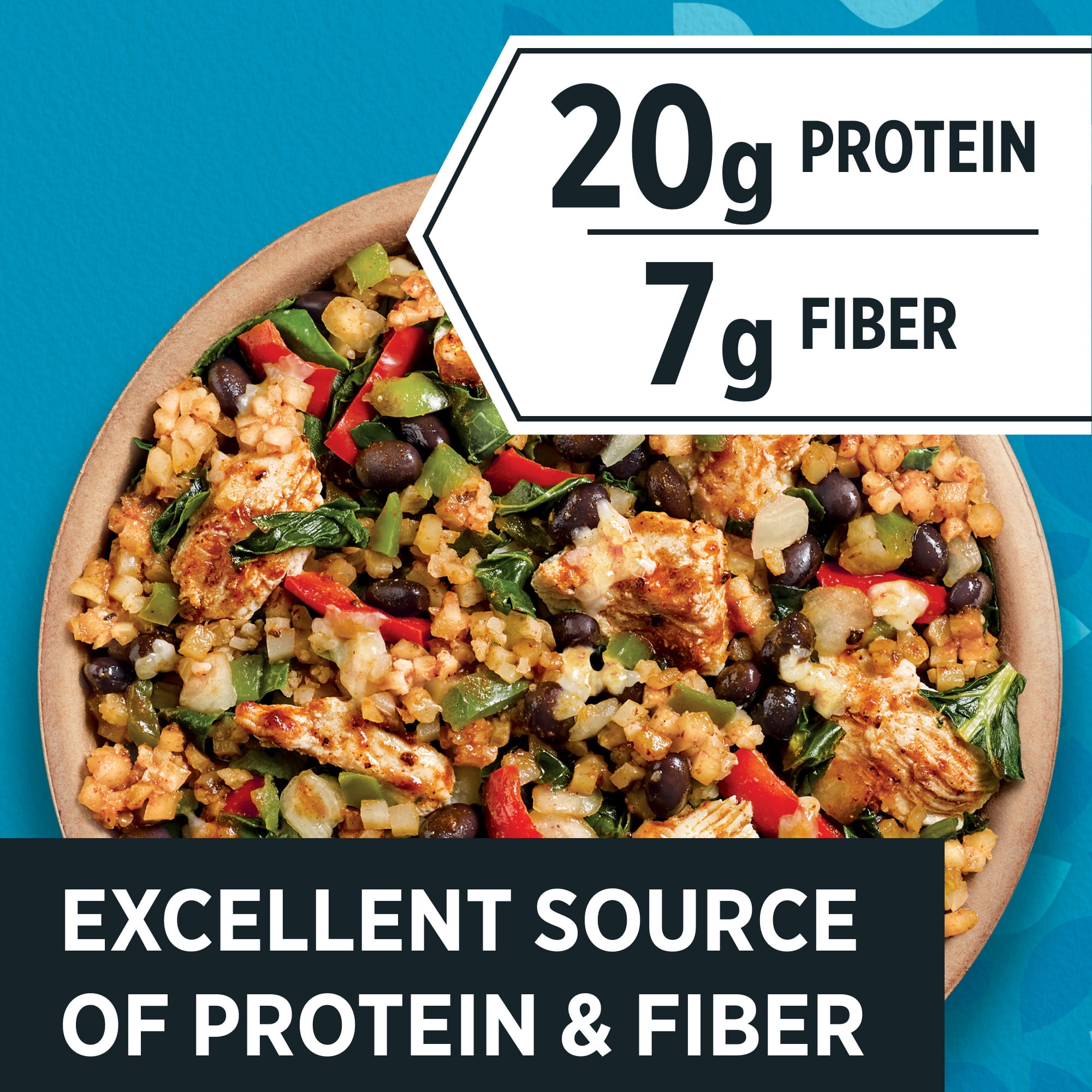 Healthy Choice Protein Bowls Spicy Black Bean & Chicken, 20g Protein, High Protein & Fiber Frozen Meal, 9.75 oz. Bowl